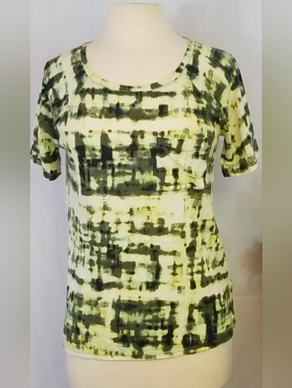 Calvin Klein Jeans Green Tie Dye Short Sleeve T- Shirt Medium 90's Retro Boho